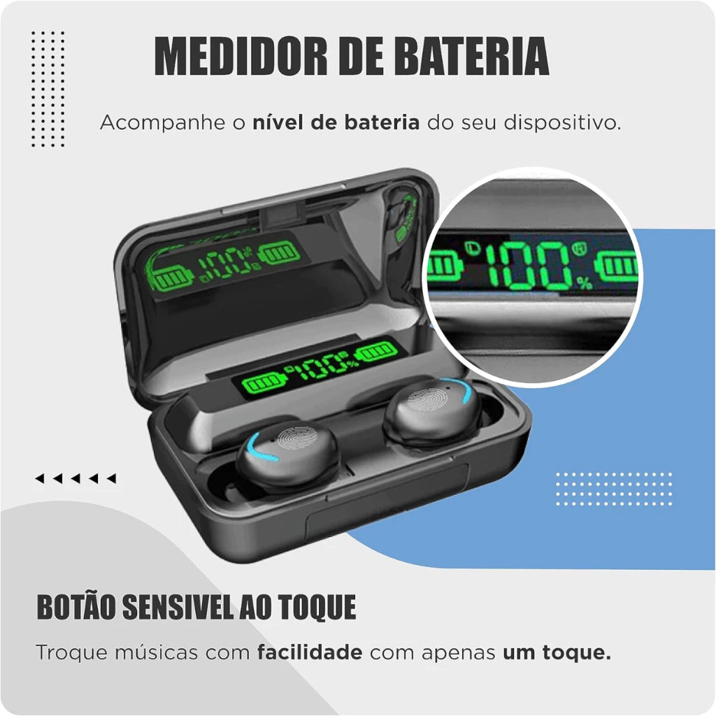 Audifonos  Inalambrico power bank f9