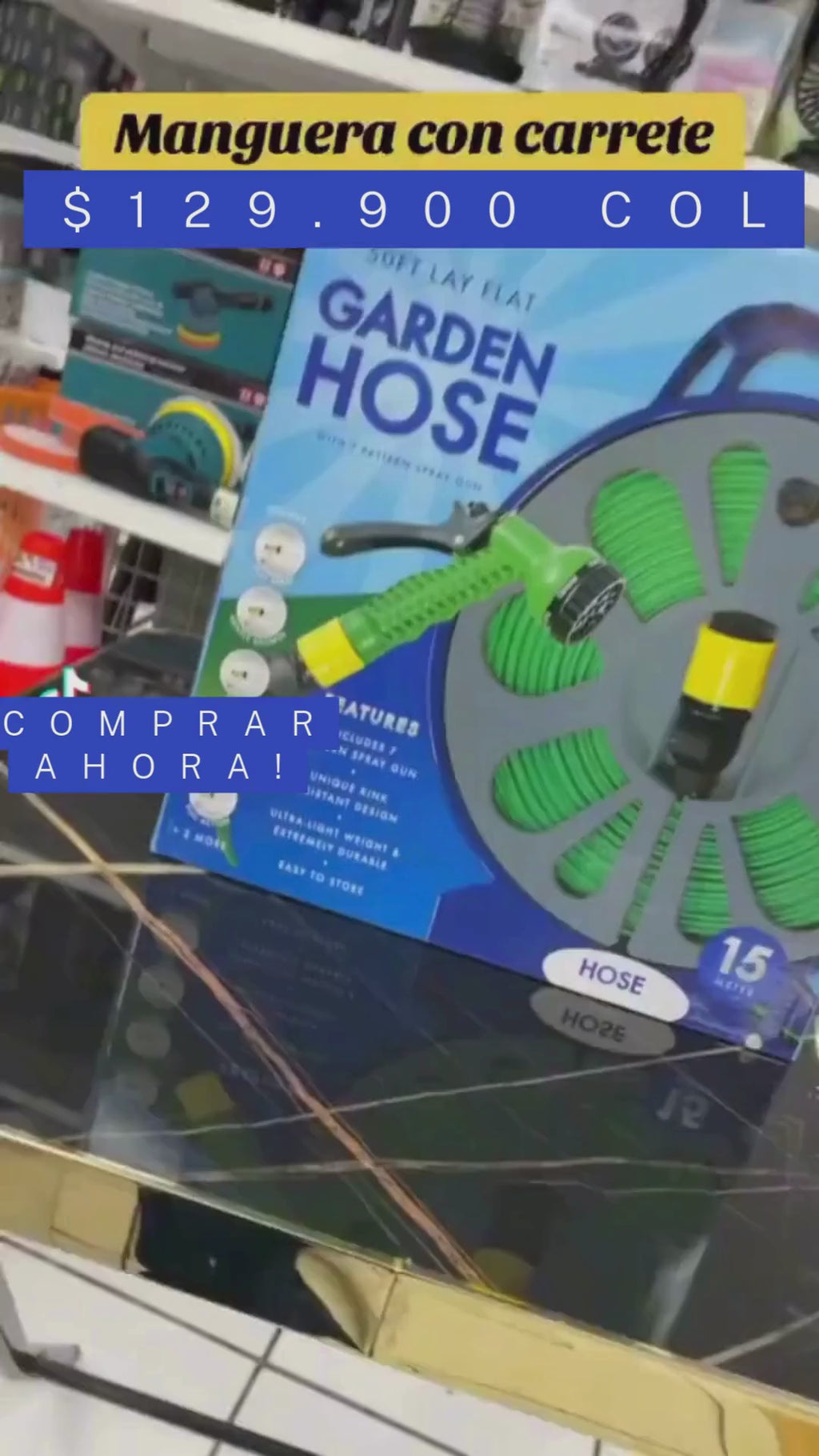 Manguera  15 Metros  Con Carrete